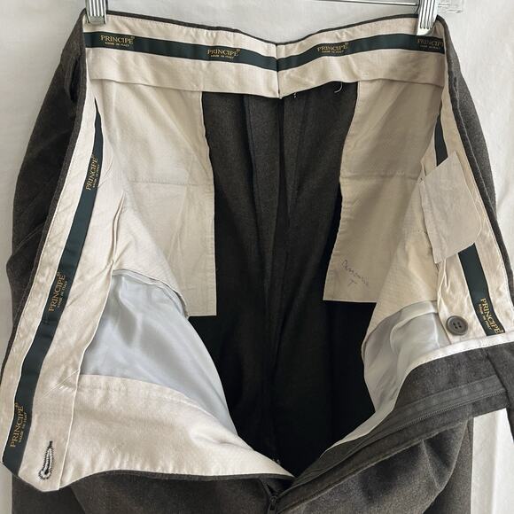 Principe Men's brown wool and cashmere blend, made in Italy, size 36, classic. - Picture 6 of 9